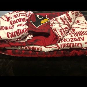 Cardinals football design Twin size bed set